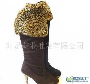 【廠家直銷】秋冬新款防水臺折反豹紋時尚長筒靴子/高跟靴_二手設備轉讓_世界工廠網中國產品信息庫